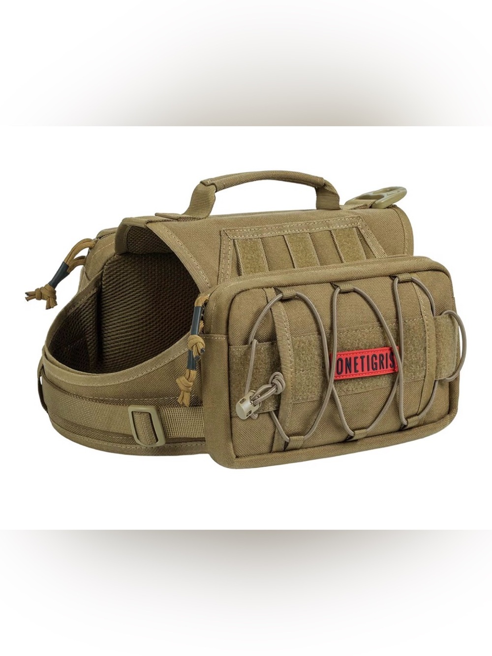 Dog Backpack for Medium Dogs, Tactical Pet Backpack with Side Pockets (Medium)